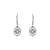 Sterling Silver .06 CTW Natural Diamond Earrings